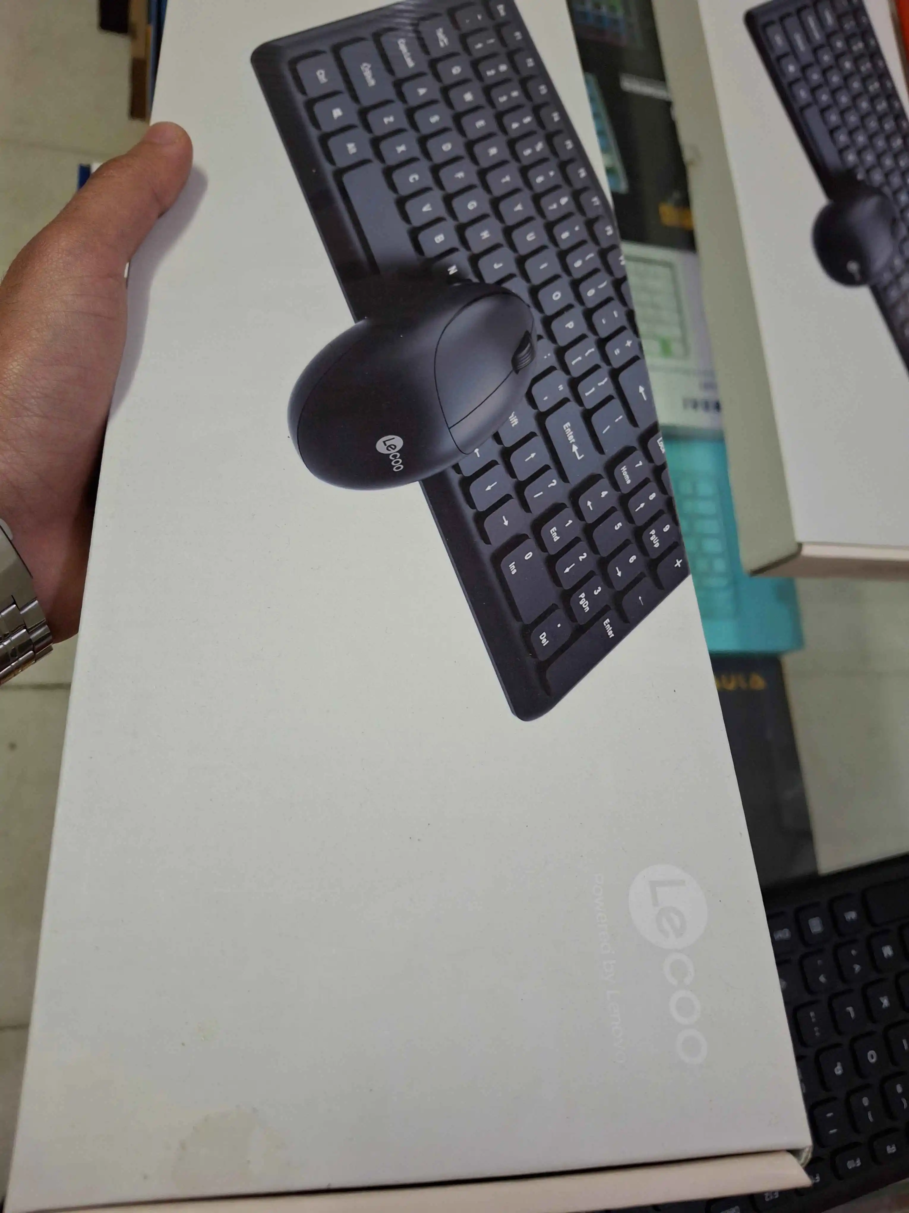 تصویر ست کیبورد و ماوس بی‌سیم Lecoo مدل KW204