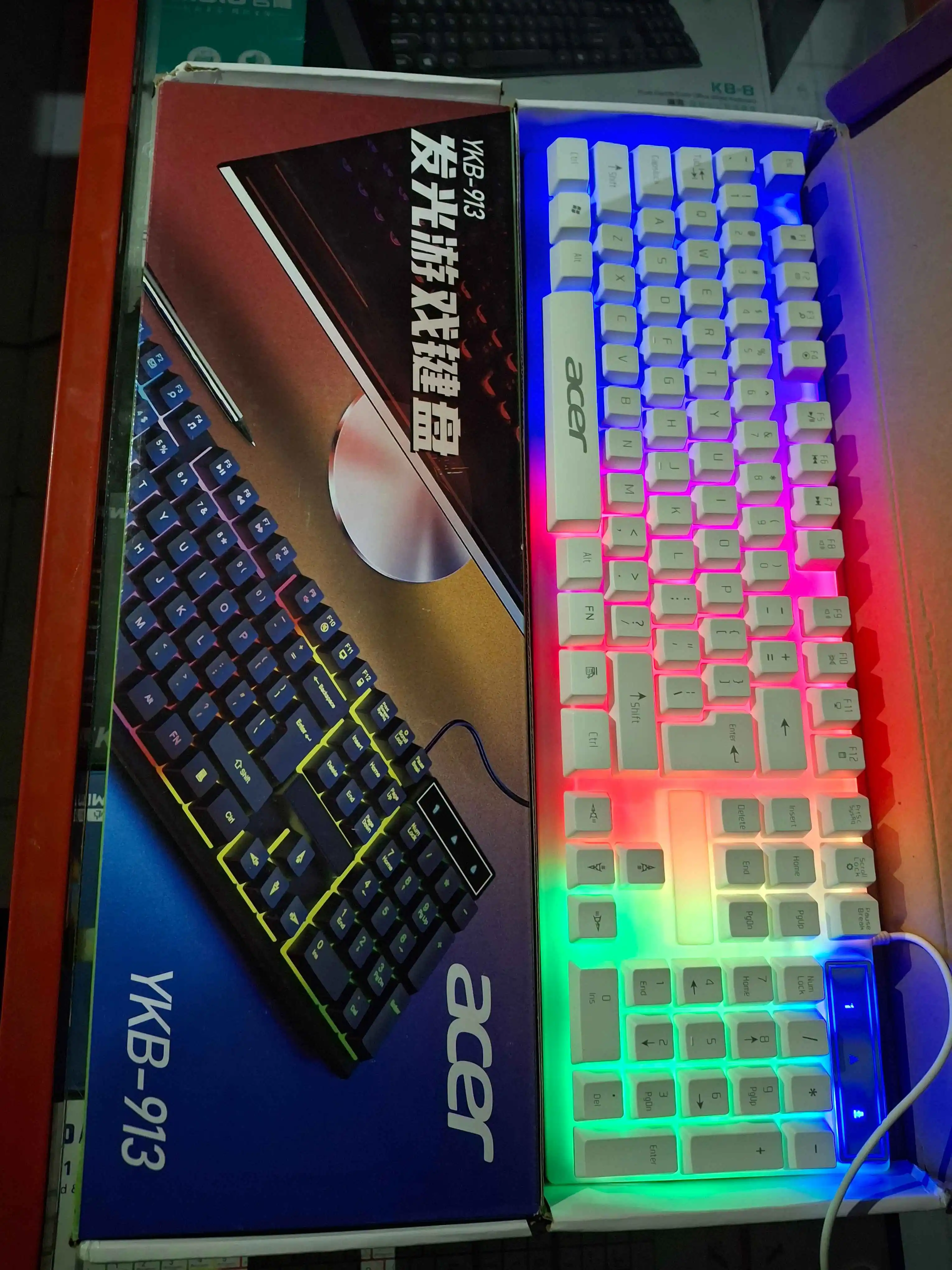 تصویر کیبورد مخصوص بازی ایسر مدل YKB913